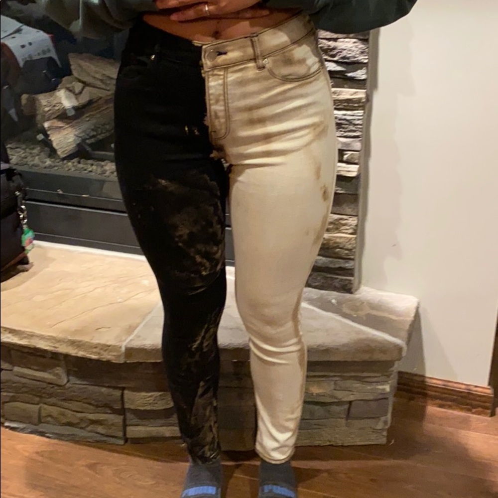Super soft bleach tie dye jeans